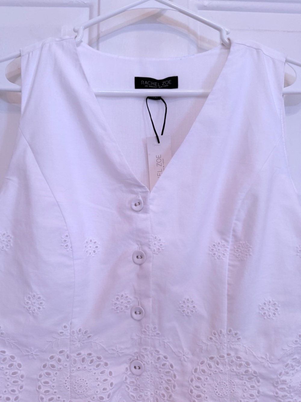 Rachel Zoe White Eyelet Maxi Dress - Picture 4 of 10